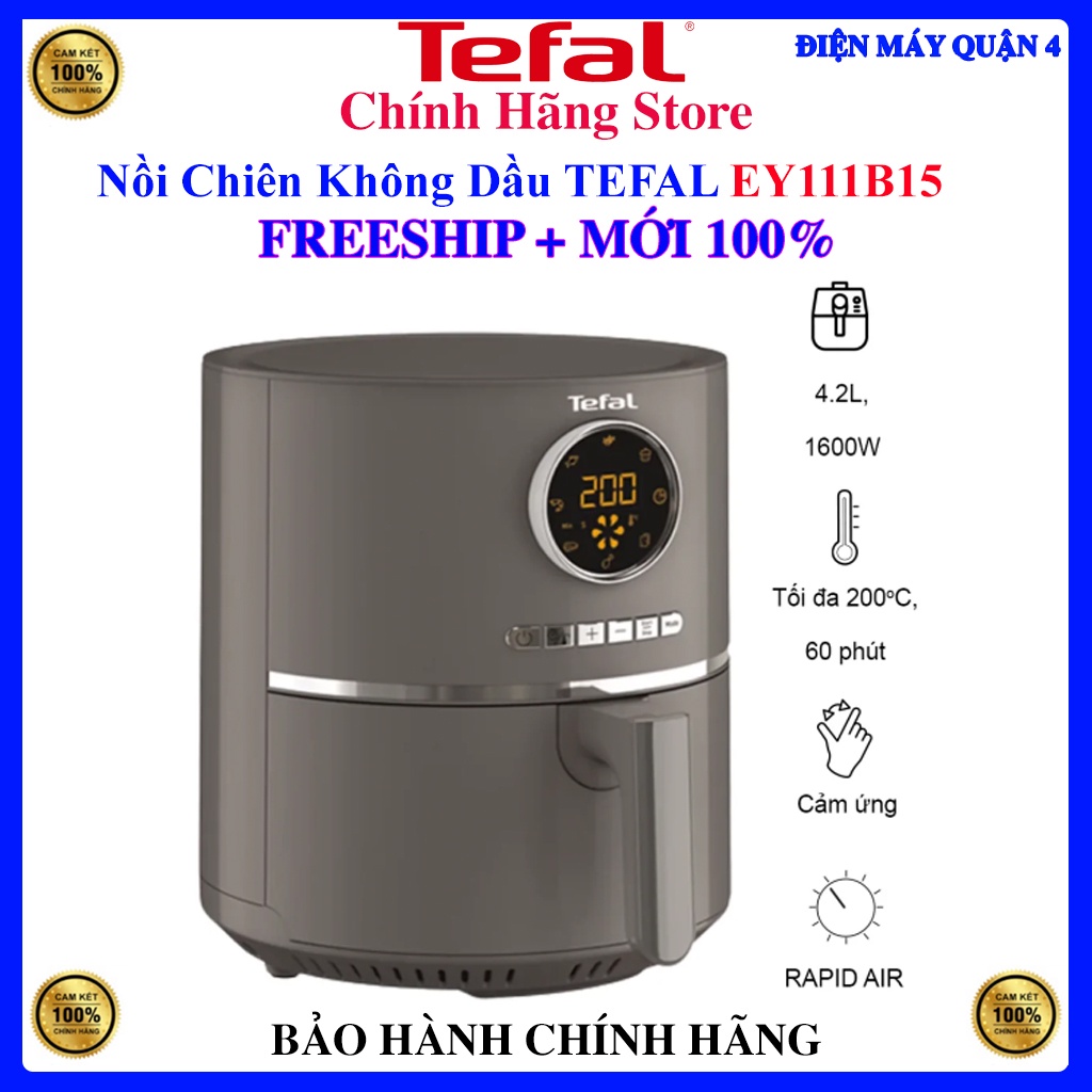 Nồi Chiên Không Dầu TEFAL EY111B15, Bảo hành chính hãng 24 tháng