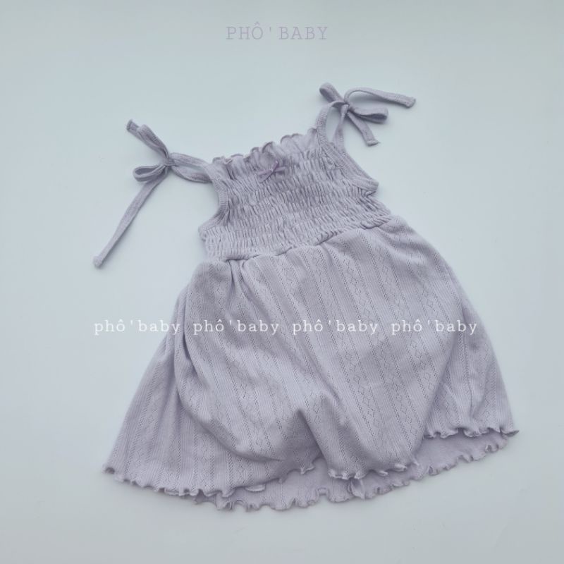 váy chun ngực vải thông hơi mềm mát buộc dây vai đang yêu