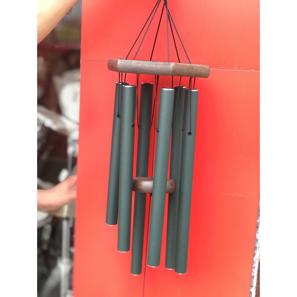 Chuông gió kim loại 6 thanh PG28 màu xanh