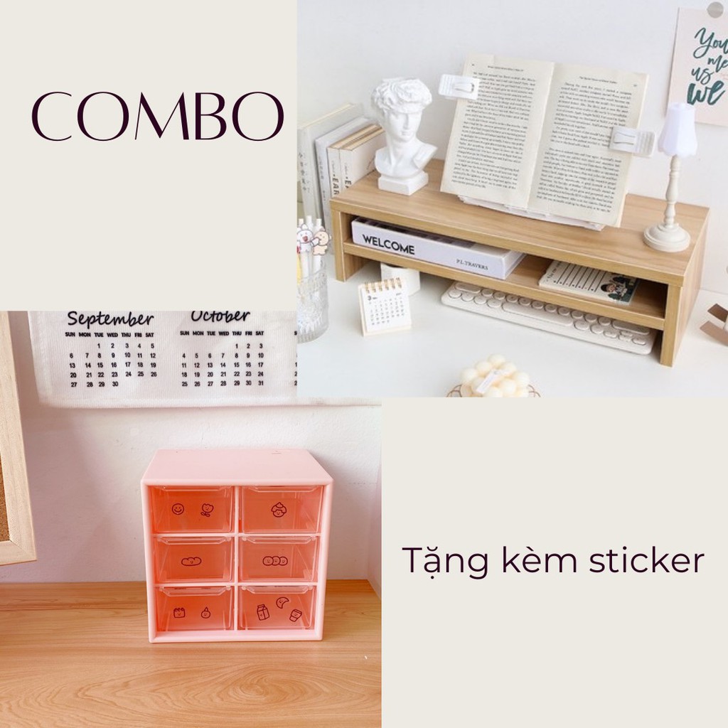 MIỄN PHÍ SHIP🆓COMBO  Kệ Để Máy Tính - Kệ Để Laptop - Kệ Nhựa - Lắp Ghép Tiện ích