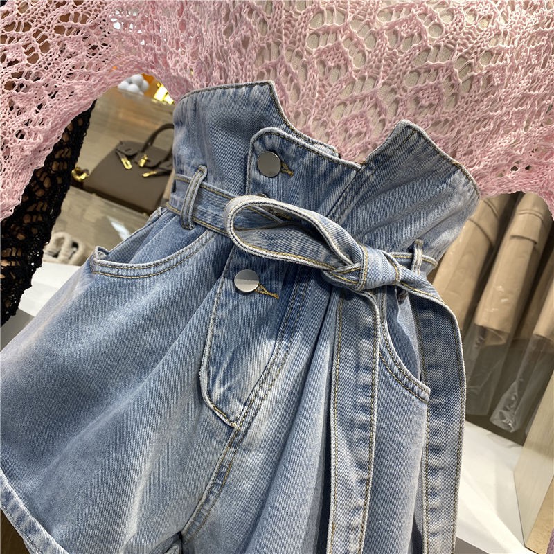 Quần Short Denim Lưng Cao Ống Rộng Thiết Kế Độc Đáo Thời Trang Cho Nữ 12 | BigBuy360 - bigbuy360.vn