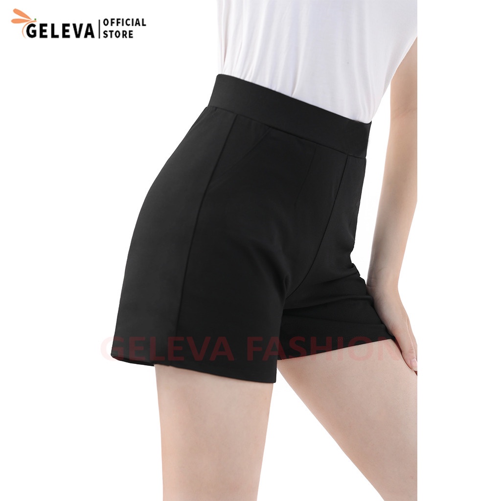 Quần short nữ chất Umi Hàn co dãn Cao cấp dày dặn, Quần sooc đùi nữ vải thun ôm mông Geleva LEG428 | BigBuy360 - bigbuy360.vn