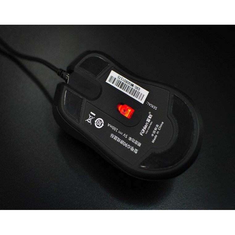 [Mã 55ELSALE1 giảm 7% đơn 300K] Chuột Gaming Fuhlen G90 Optial USB Black- Hàng Chính Hãng