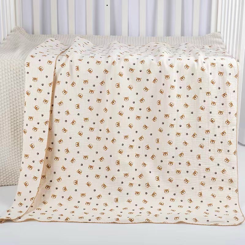 Chăn xô organic phong cách Hàn Quốc siêu xinh cho bé 115*115cm