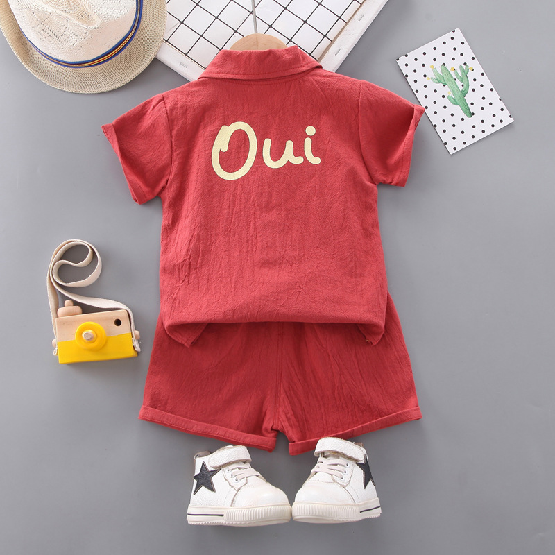 Set Đồ 2 Món Gồm Áo Tay Cộc Màu Trơn + Quần Ngắn Thời Trang Hàn Quốc Cho Bé Trai / Gái