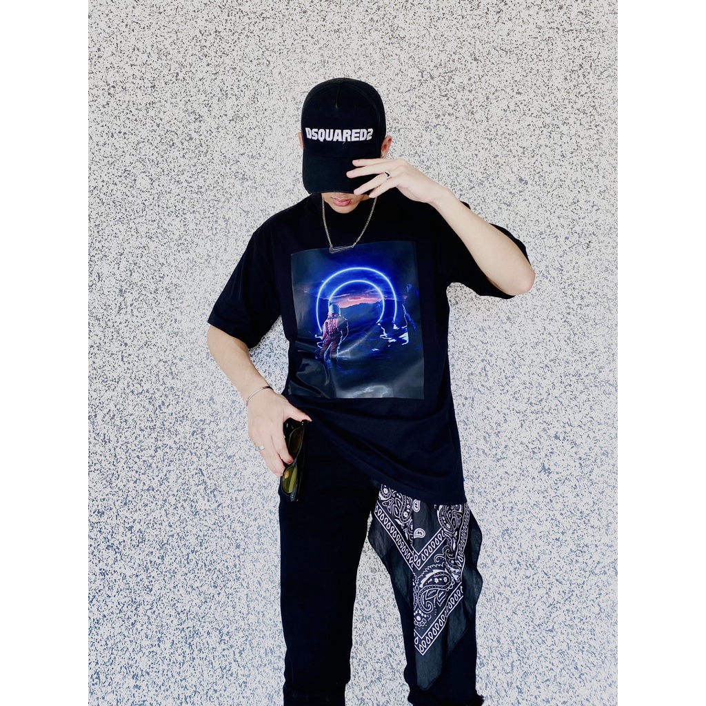 Áo thun Unisex Lowkey Future Tee 100% Cottton WHITE/BLACK - LOWKEYBOIZ Brand Chính Hãng L012T