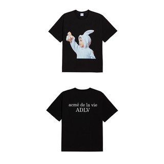 Áo thun ngắn tay cổ tròn ADLV Baby Face Black Rabbit Đen ADLV Unisex