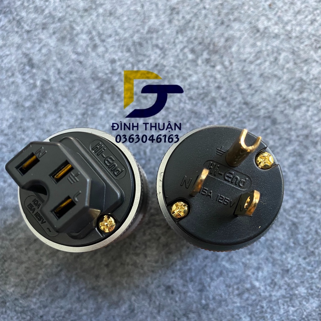 Cặp Phích nguồn Cắm Điện Chuẩn Châu Âu Krell Mạ Cao Cấp Đầu Nối Âm Thanh IEC