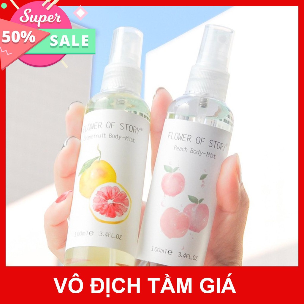 Một Chai Xịt Thơm 2in1 Body Và Xịt Thơm Phòng Hương Hoa Qủa Flower Of Story 100ML | BigBuy360 - bigbuy360.vn