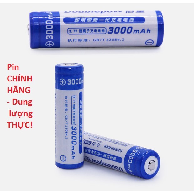 Pin sạc dung lượng cao Doublepow 18650 3.7V 3000mAh (1viên)