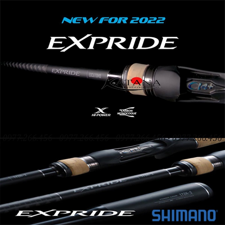 Cần câu lure Shimano Expride - cần máy đứng, cần máy ngang