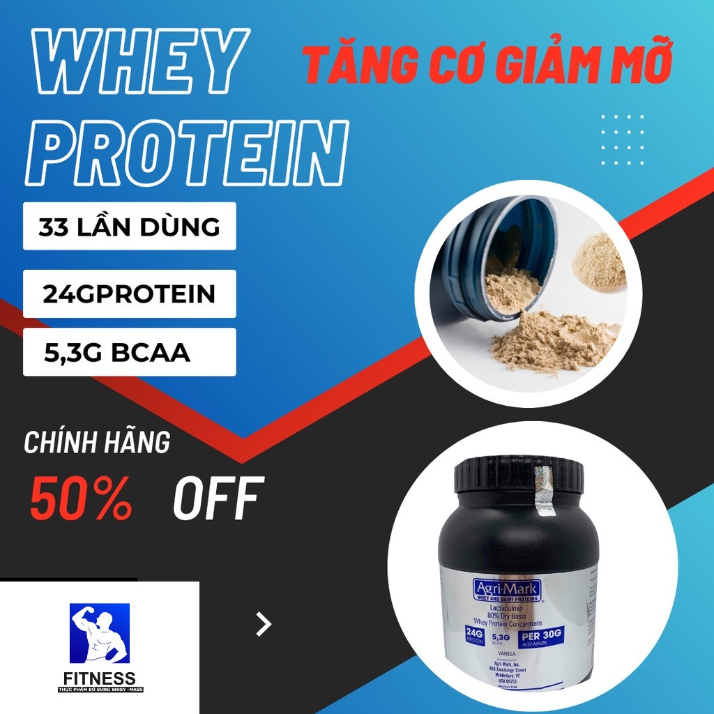 [ CHÍNH HÃNG ] 1KG Whey Protein Agrimark (WHEY MỸ)- Tăng Cơ Giảm Mỡ