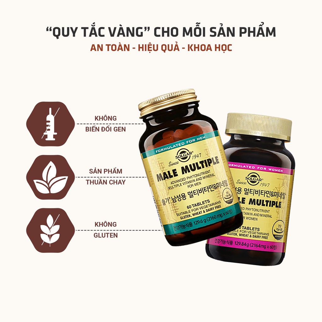 VI.TA.MI.N TỔNG HỢP DÀNH CHO NAM VÀ NỮ - SOLGAR MULTIPLE VITAMIN