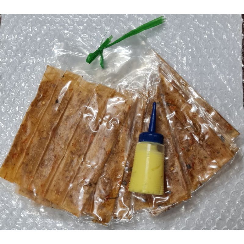 10 bịch Dẻo Tôm Cuộn Hành Phi Tặng kèm chai bơ