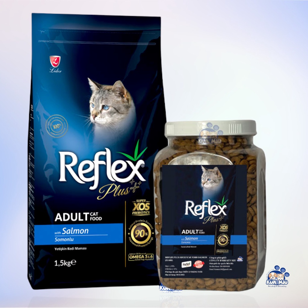 Thức ăn hạt Thổ Nhĩ Kỳ cao cấp dành cho mèo lớn Reflex Plus Adult vị cá Hồi