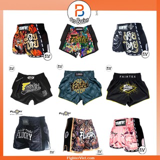 Quần muay thái fairtex tuff fluory chất liệu micro satin cao cấp