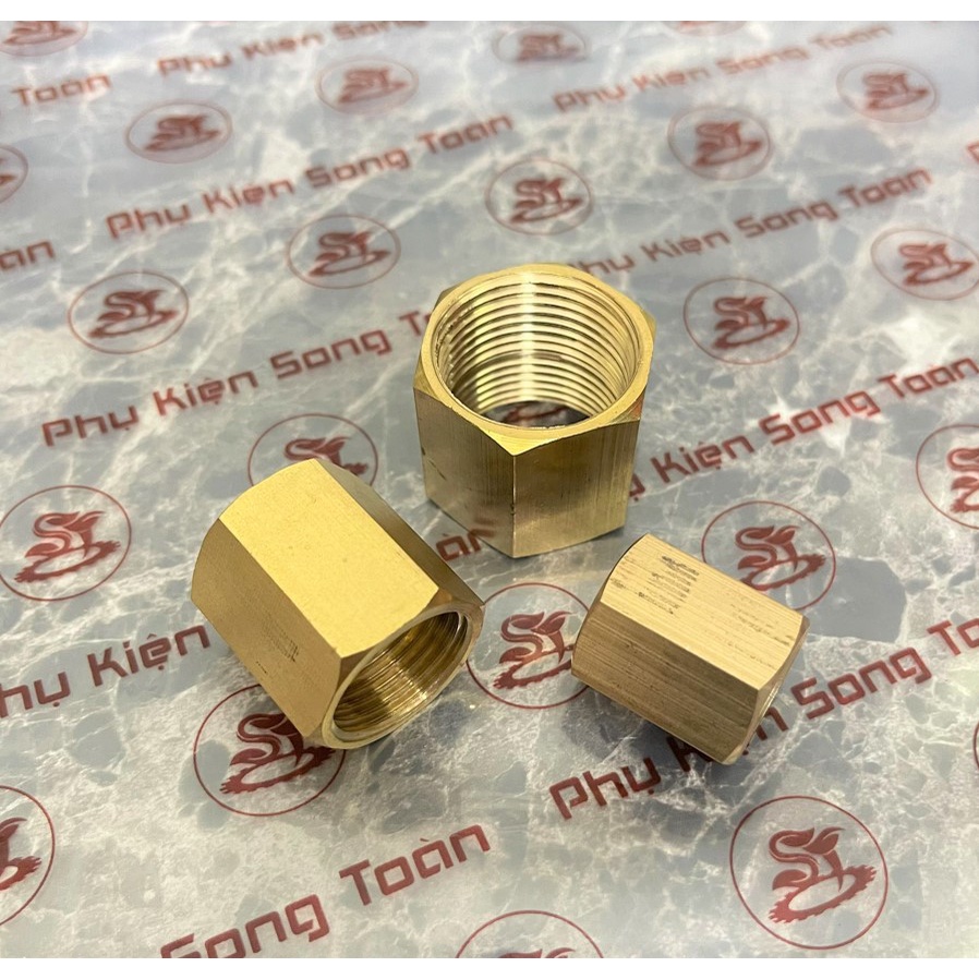 [HAI REN TRONG] Khớp nối măng sông thu đều ren dân dụng BSP hệ G bằng đồng Brass pipe fitting socket reducing coupling