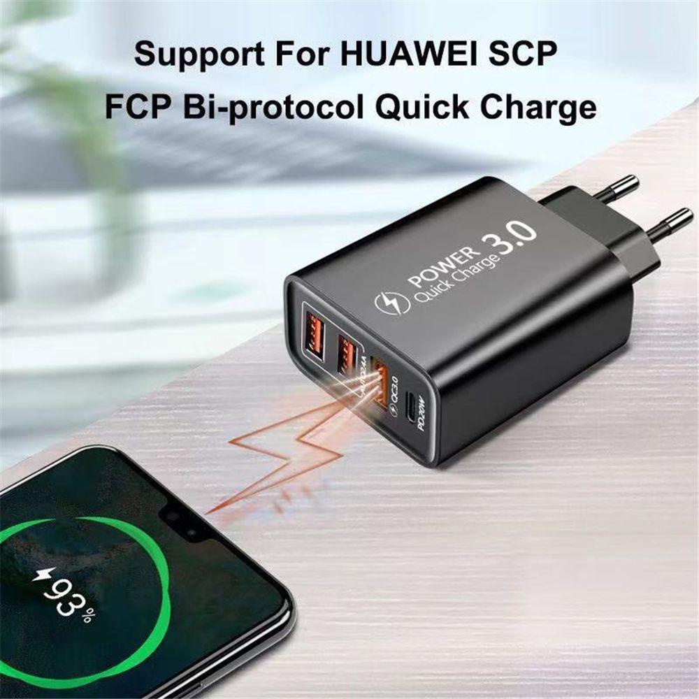 MYRONGVN Sạc Nhanh Cung CấP ĐiệN US USB + TYPE-C + QC3.0