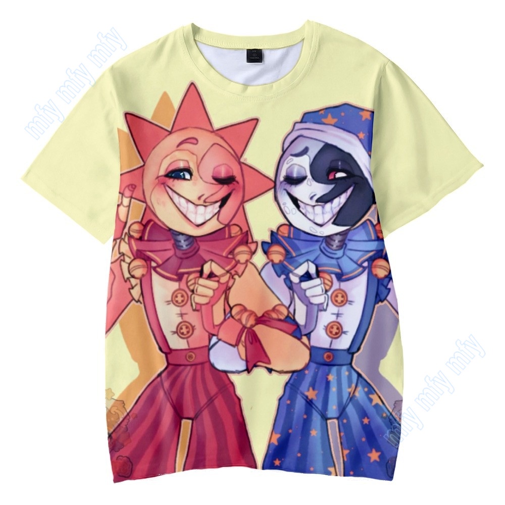 Áo Thun Họa Tiết Hoạt Hình Sundrop FNAF Cho Người Lớn/Teens