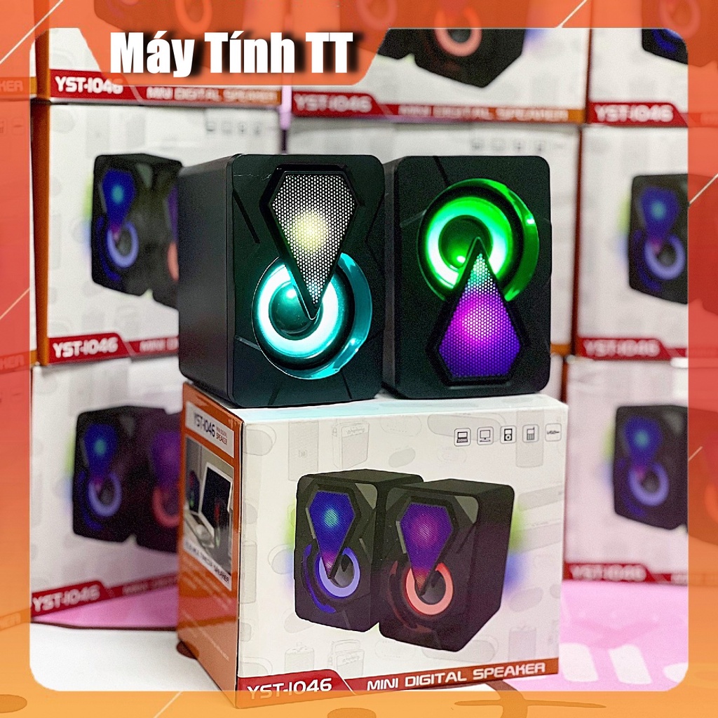 Loa máy tính để bàn mini LED TT25 BASS CỰC ĐÃ  2.1 dành cho PC Laptop Điện thoại có led - Máy Tính TT