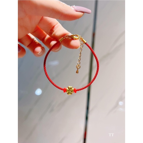 Vòng tay cỏ 4 lá Gold (vtay 10ka)