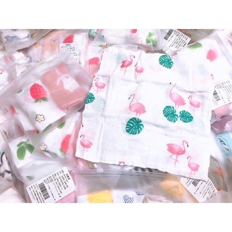 Set 3 khăn sữa Aden muslin tree siêu mềm cho bé