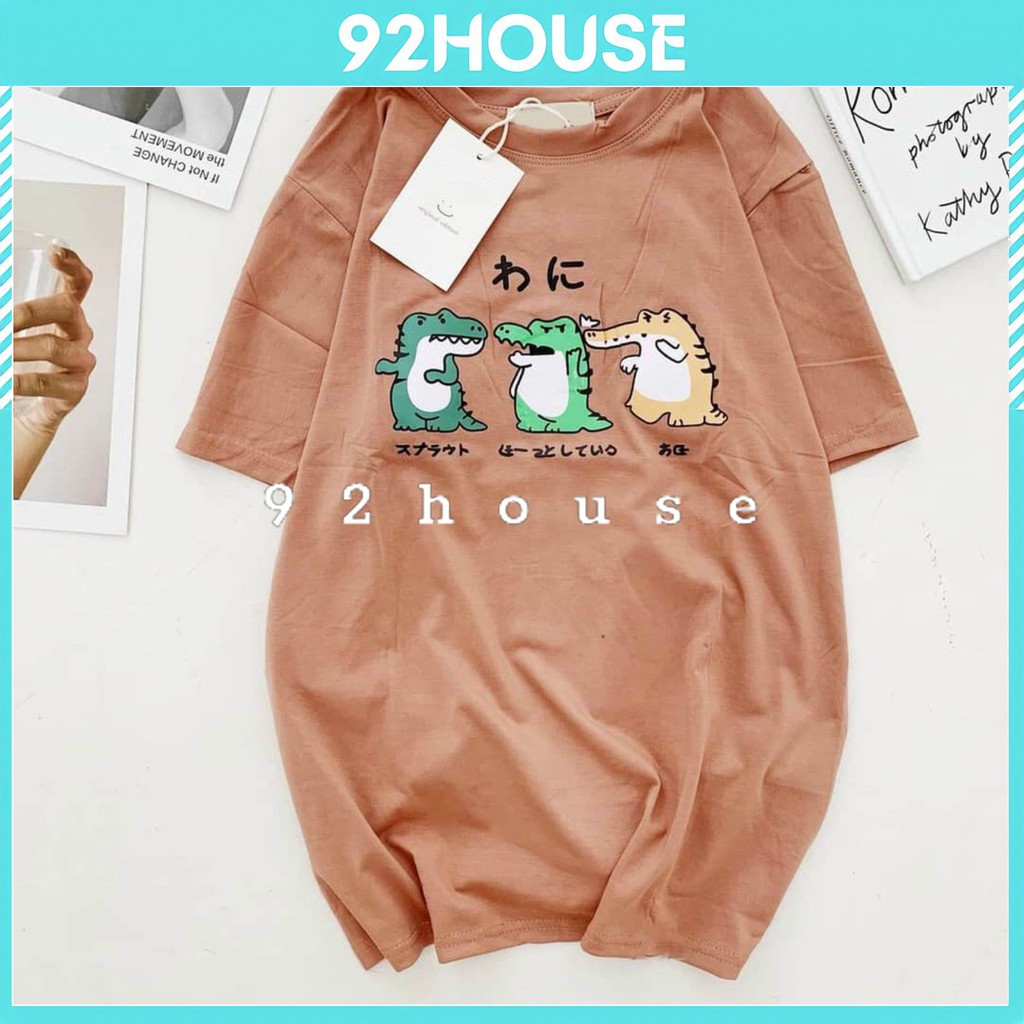 Áo thun phom rộng unisex phong cảnh năng động Áo phông cổ tròn tay lỡ