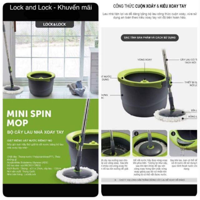 Cây lau nhà mini Lock&lock