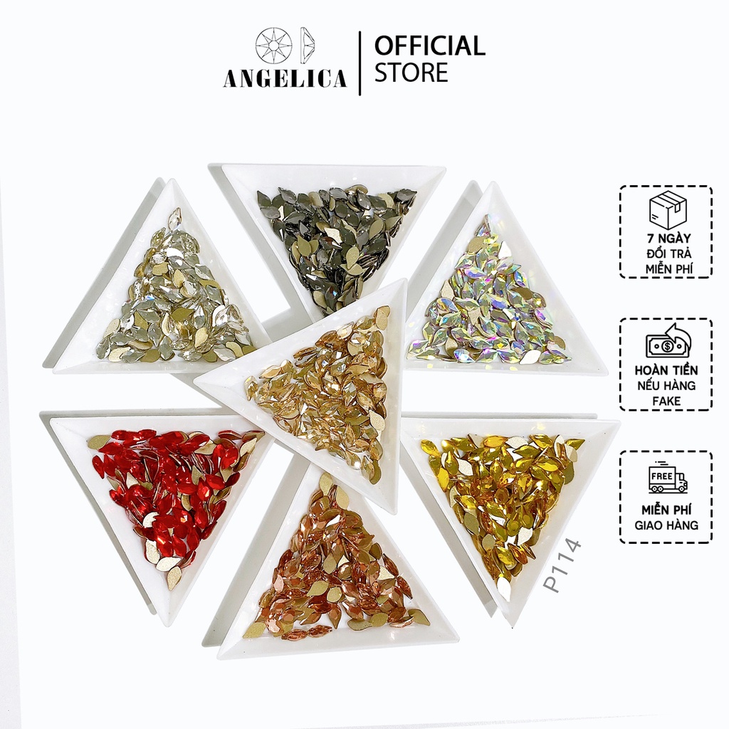 Túi 10 Viên Đá Nail Chân Bằng Hình Trang Trí Móng ANGELICA P114