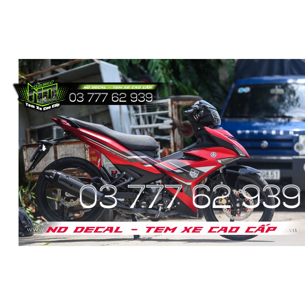 [Có bảo hành] [Ảnh thật] [FreeShip] TEM Y15 ZR 2022 mới nhất cho Exciter 150 ĐỎ NHÁM - Tem Decal Rời - CHUẨN FORM