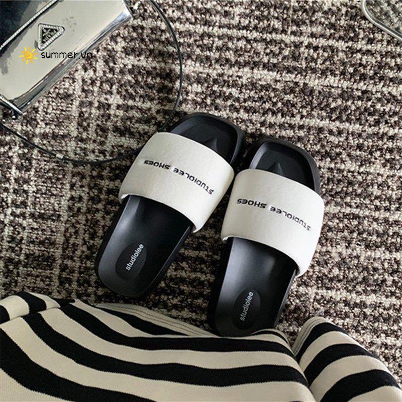 Dép Sandal Mùa Hè Dày Dặn Đế Dày Phong Cách Hàn Quốc 2022 Chống Trượt Cho Nữ