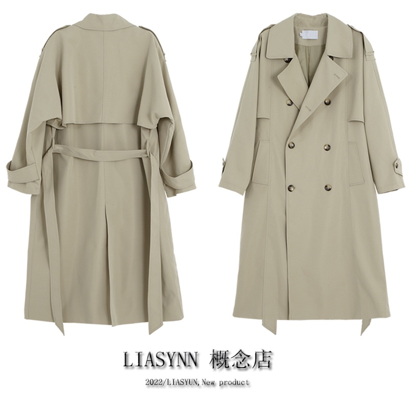 Áo khoác măng tô kaki dáng dài YIMI thời trang thu đông