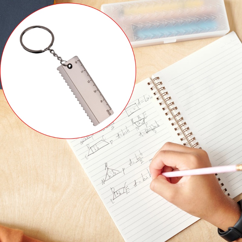 Thước Đo Mini EDC Bằng Đồng Thau 5cm Kèm Móc Khóa Tiện Dụng