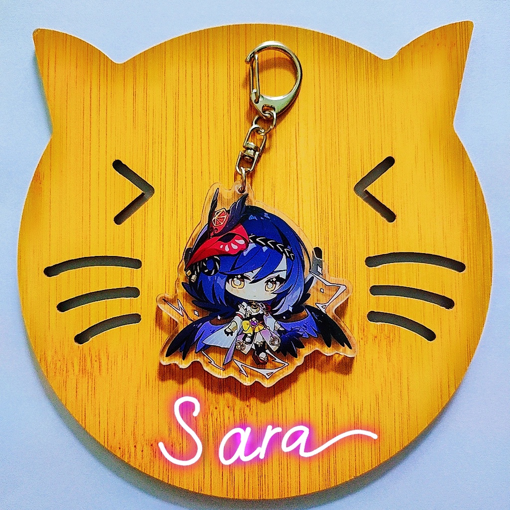 Kujou Sara Móc khoá Genshin Impact M3 (in giữa acrylic)