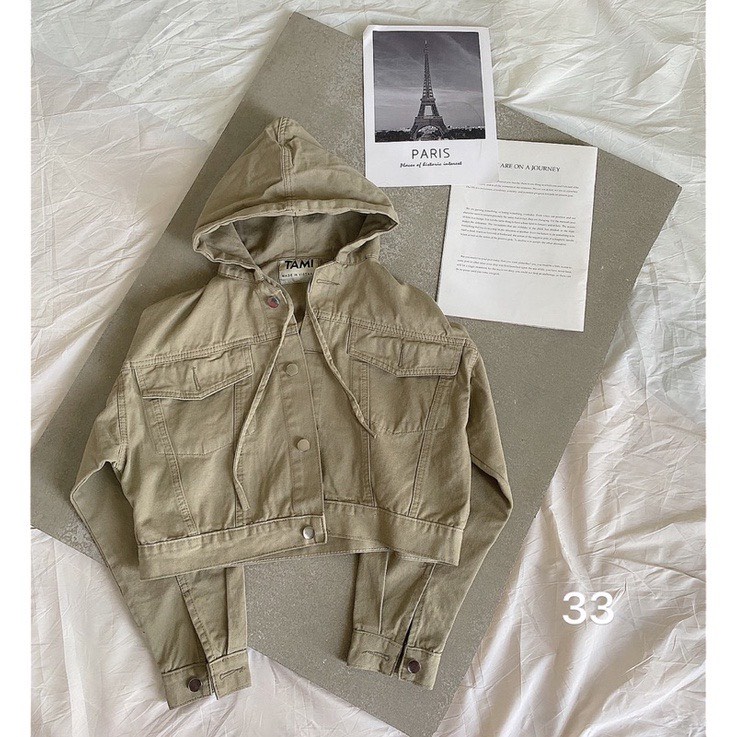 Áo khoác kaki nữ có mũ ảnh thật chất đẹp freesize 55kg