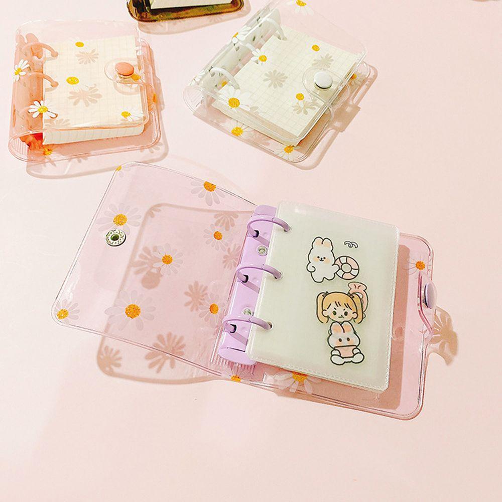 PEWANY Sổ Tay 3 Lỗ Mini Họa Tiết Hoa Cúc Xinh Xắn