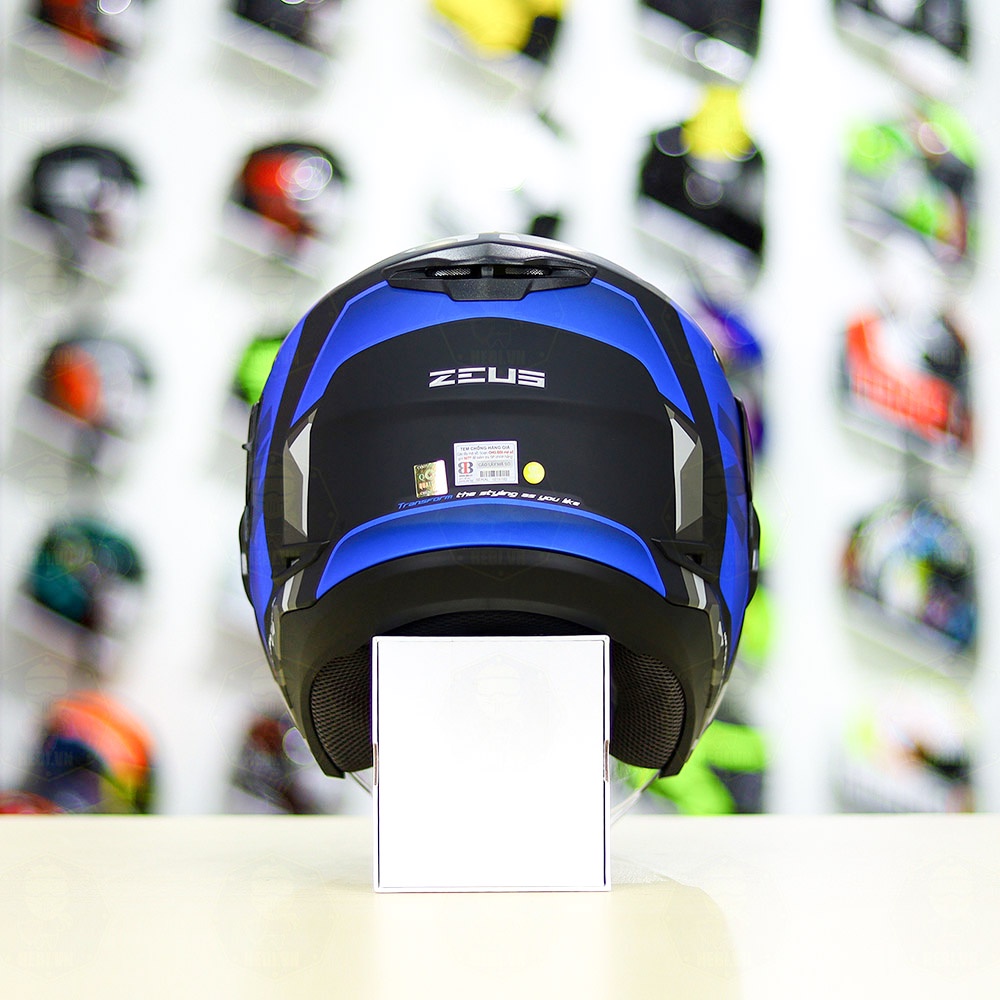 Mũ 3/4 2 Kính Zeus 613B Camo Xanh Nhám Tặng Kèm Mái Che Có Thể Tháo Rời