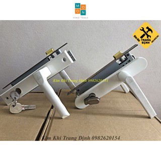 Khoá tay gạt cửa nhôm hệ việt pháp 4500, cửa nhựa lõi thép,cửa sắt hộp Golking hàng đẹp 2 loại bản ốp