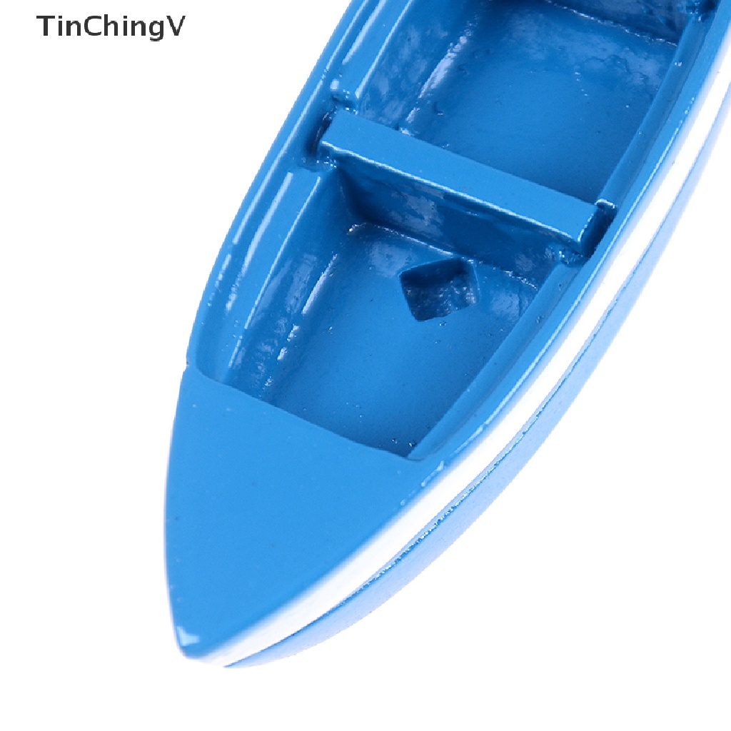 [TinChingV] Thuyền mini Bằng Nhựa Resin Màu Xanh Dương Tinh Tế Sáng Tạo Trang Trí Phong Cảnh Nhà Cửa