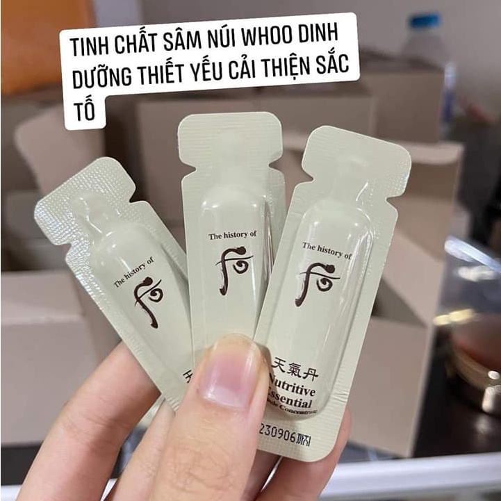 Gói Tinh Chất Sâm Núi Dưỡng Da Chống Lão Hoá Whoo Nutritive Esential Ampoule Concentrate 1ml