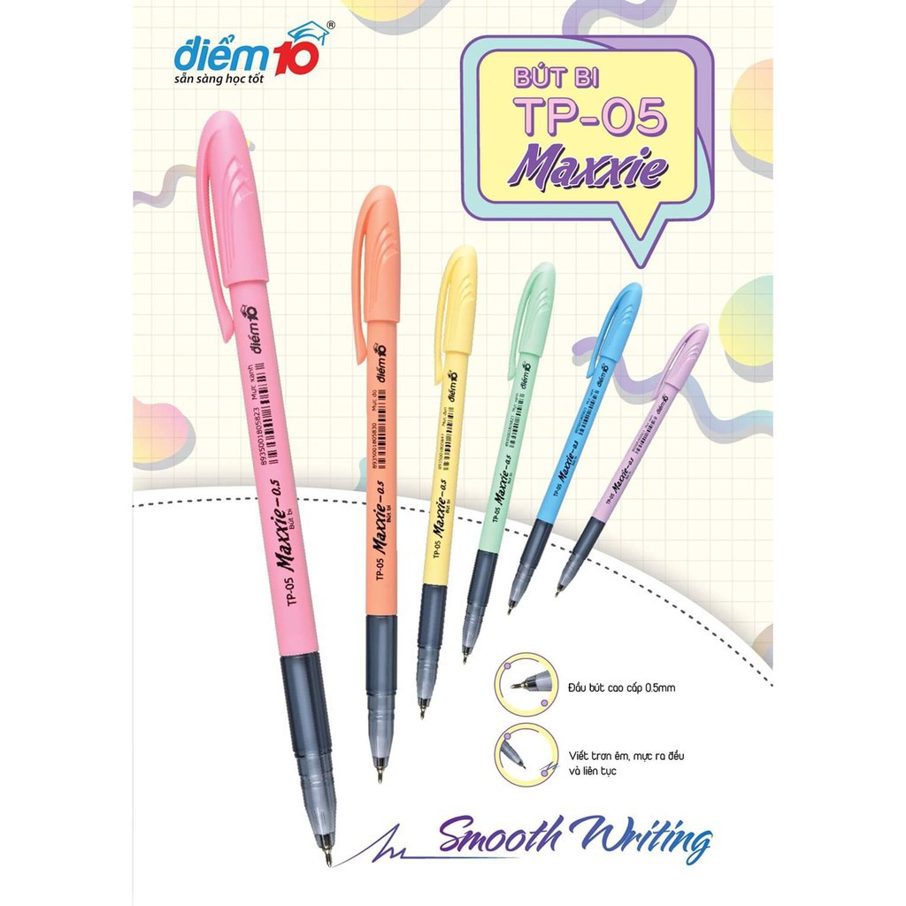 10 cây Bút bi Thiên Long TP-05