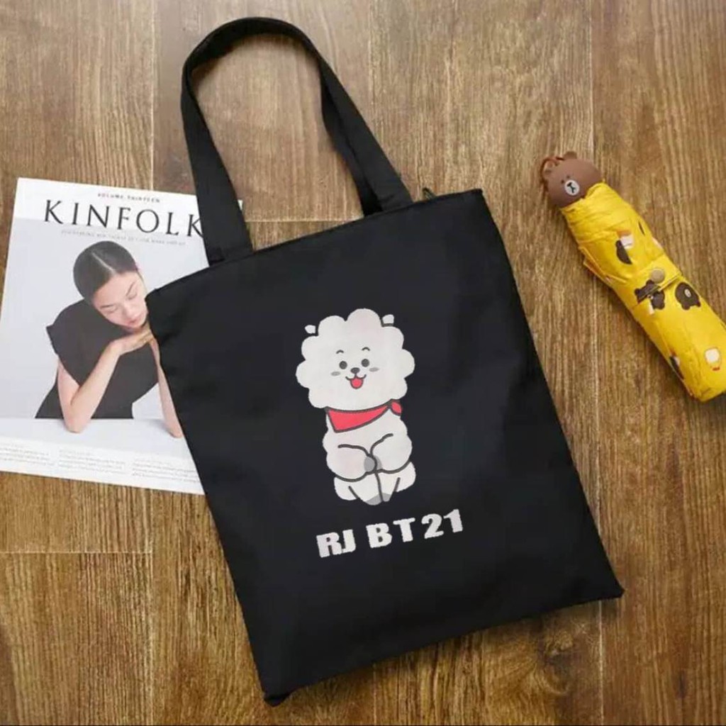 Túi Tote Hình Nhân Vật Bt21 Tata Cooky Chimmy Kpop 129