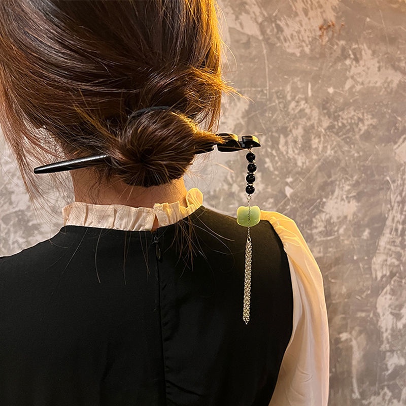 Trâm Cài Tóc Màu Đen Phong Cách Trung Hoa Cho Bé Gái