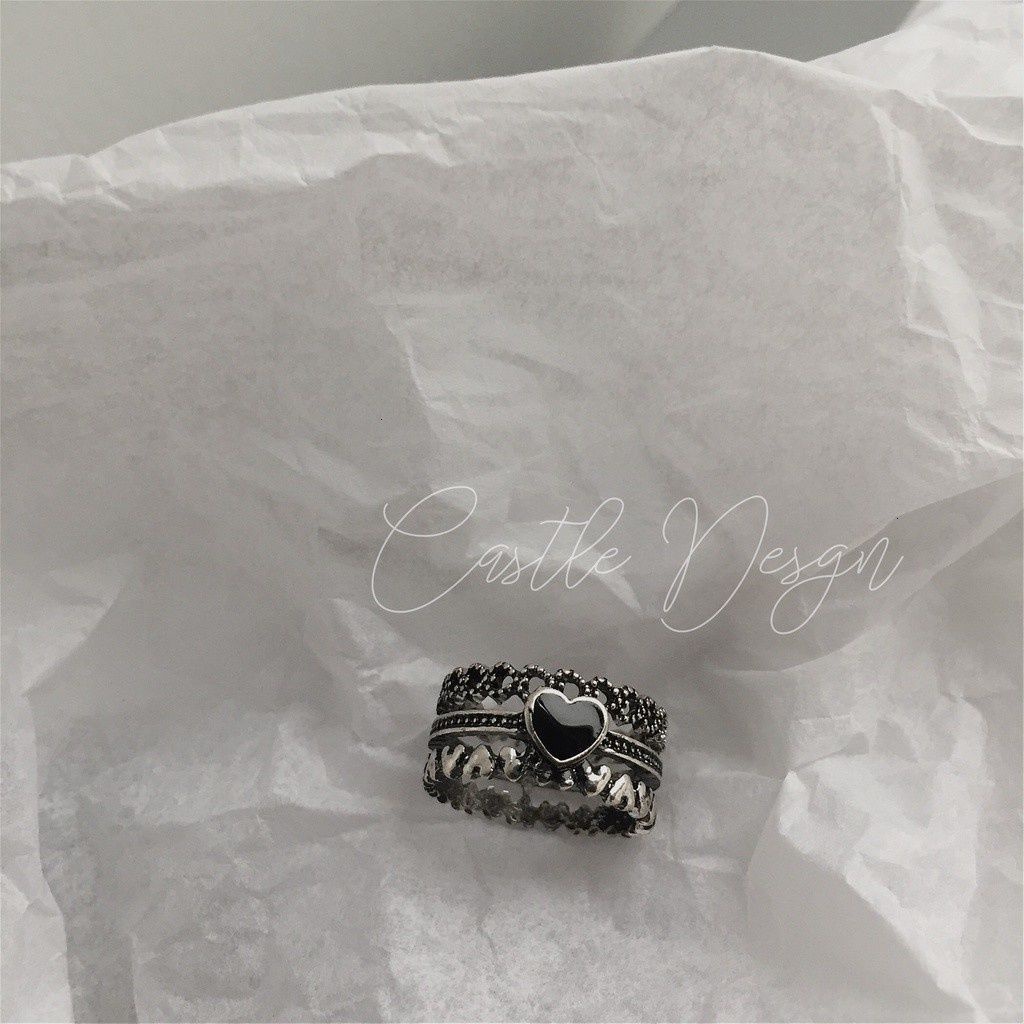 Nhẫn Hở Hình Bướm / Trái Tim Phong Cách Hàn Quốc Cao Cấp