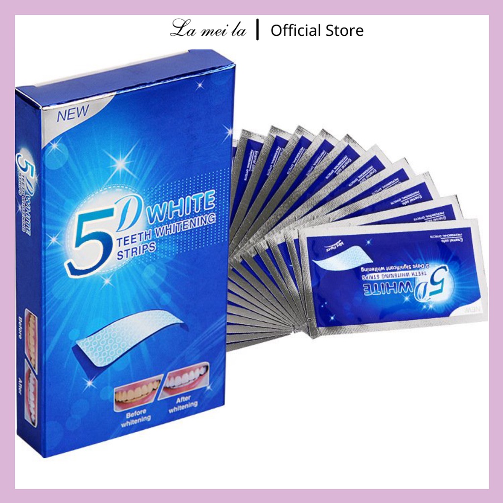 Miếng dán trắng răng tiện lợi 3D White Teeth Whitening Strips SDTR5D1