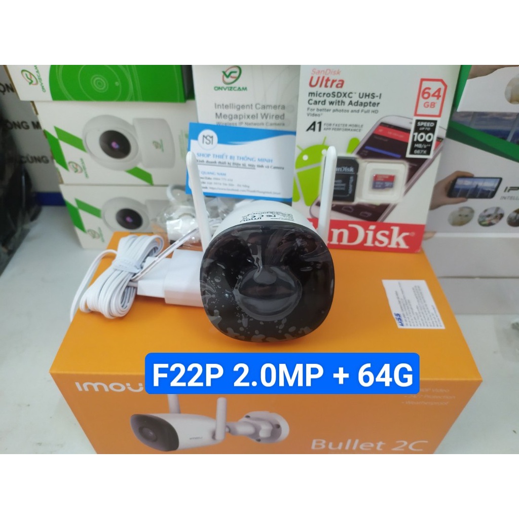 Camera IMOU F42P/F22P độ phân giải 4.0MP/2.0MP Ngoài trời chống nước, chính hãng fullbox 100%