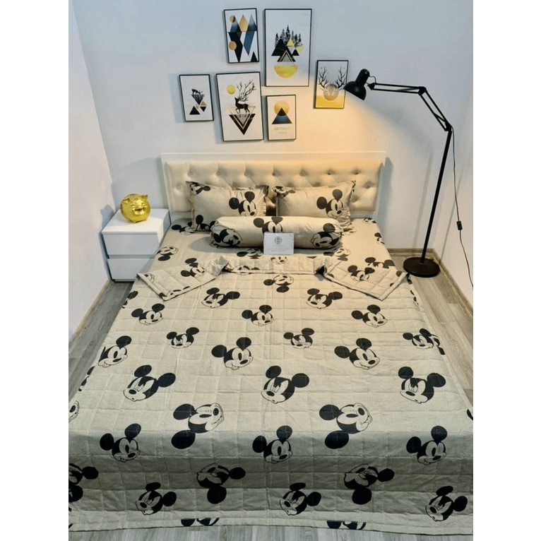 Bộ Ga Gối 3 Món, Ga Gối Cotton Poly, Ga Kèm 2 Vỏ Gối Nằm, Drap Giường, Ga Giường, Đủ Kích Thước M2/M4/M6/M8/2M2