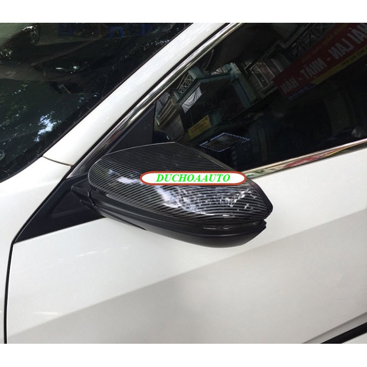 Ốp gương chiếu hậu carbon xe Honda Civic 2016 - 2021 vân Cacbon cao cấp- 1 bộ 2 chiếc