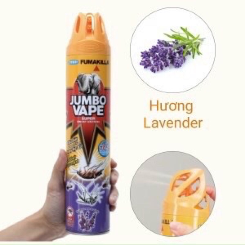 Bình Xịt Côn Trùng Jumbo Vape 600ml