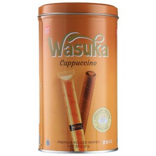 BÁNH CUỘN WASUKA VỊ  CAPPUCCINO HỘP NHÔM 288GR